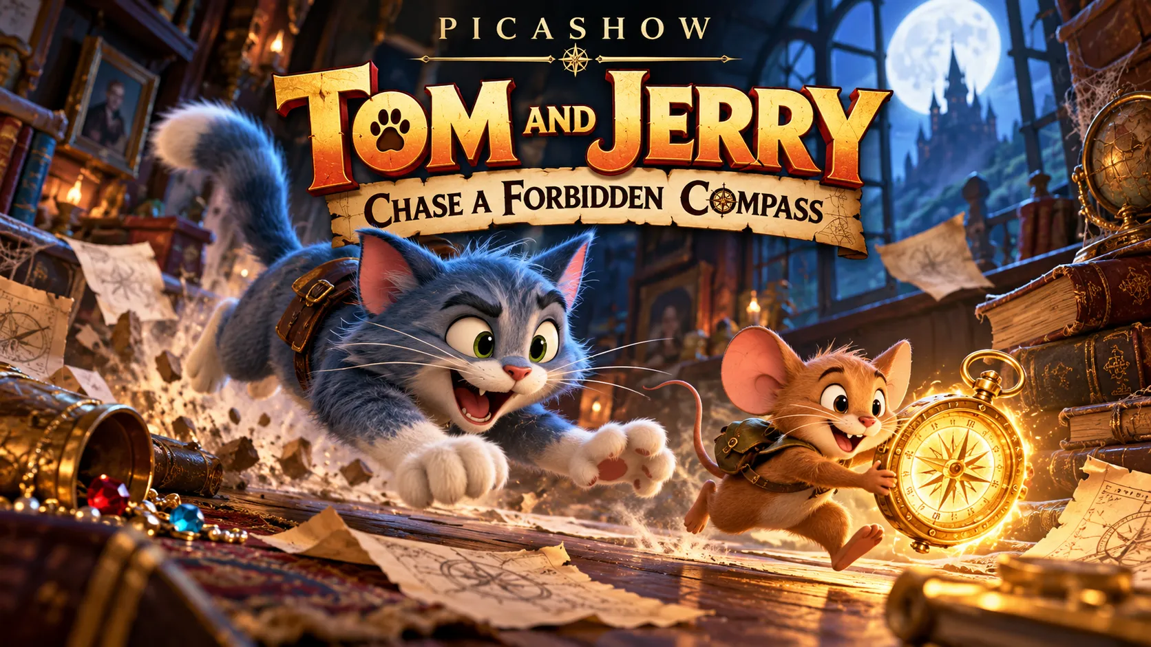 Picashow: Tom and Jerry Chase a Forbidden Compass
