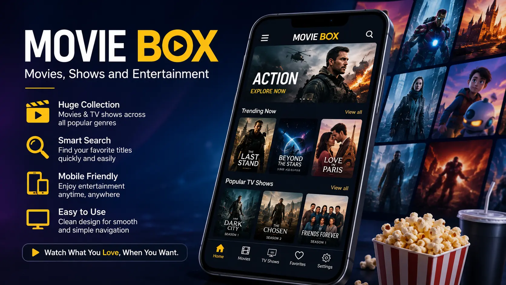 Discover Movie Box APK for Movies, Shows and Entertainment