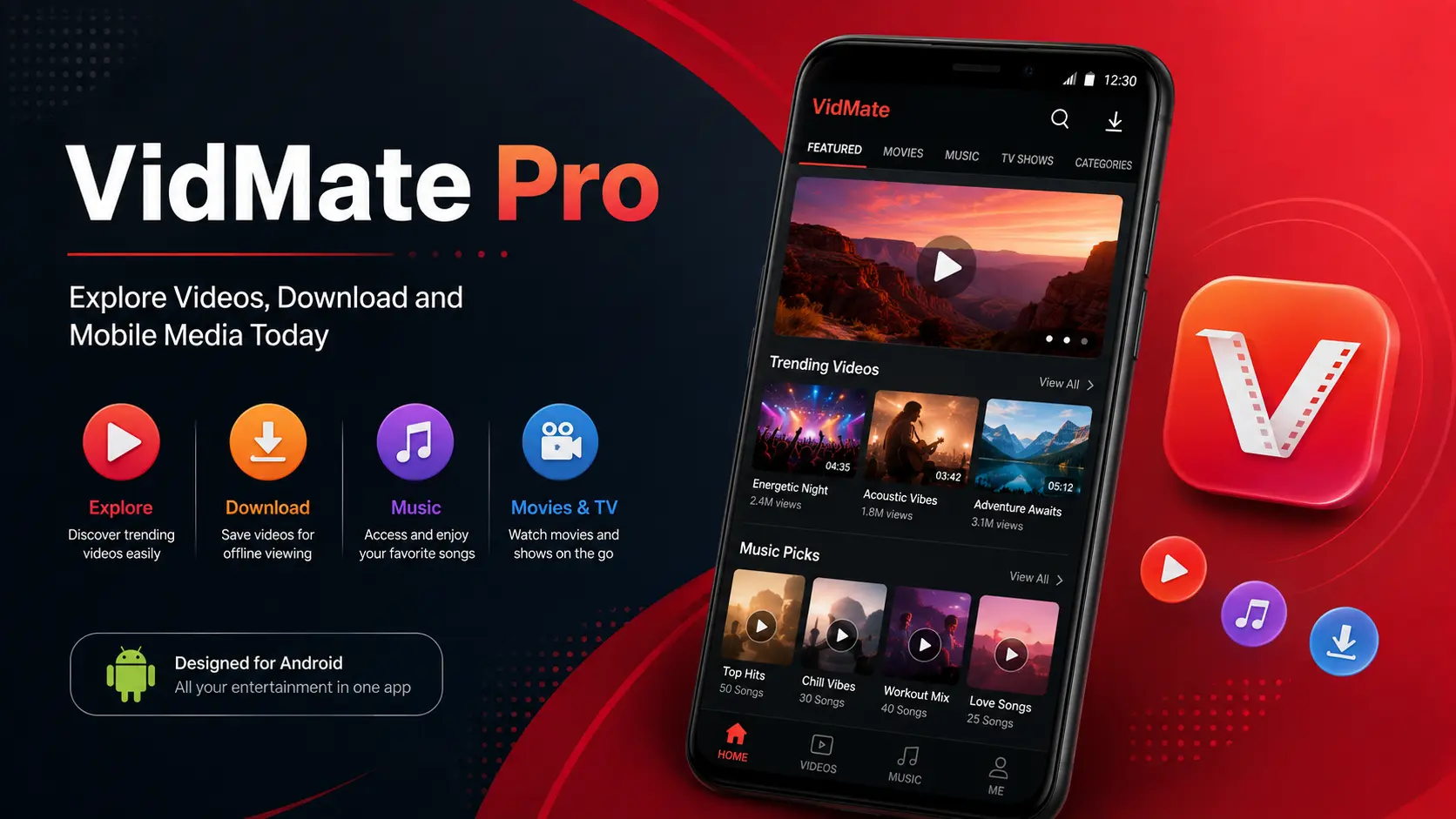 VidMate Pro: Explore Videos, Download and Mobile Media Today